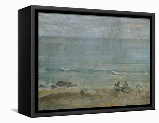 By the Shore, St. Ives.-James Abbott McNeill Whistler-Framed Premier Image Canvas