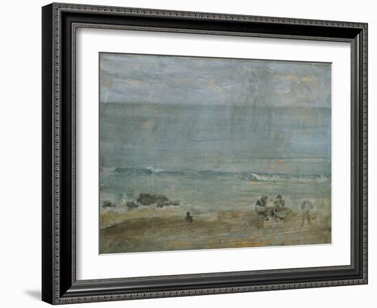 By the Shore, St. Ives.-James Abbott McNeill Whistler-Framed Giclee Print