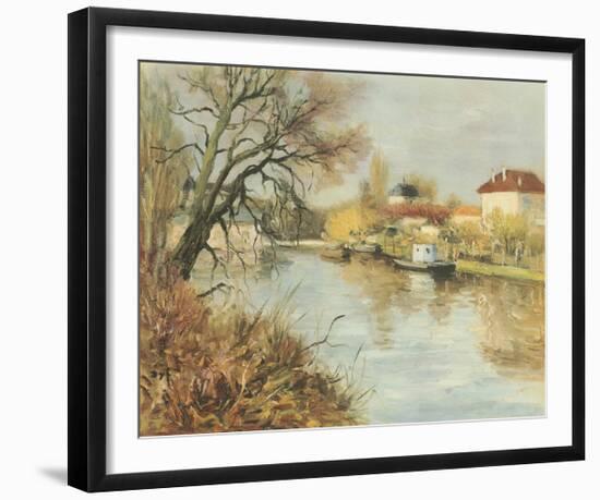 By The Towpath-Marcel Dyf-Framed Premium Giclee Print