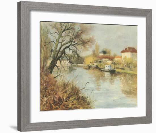 By The Towpath-Marcel Dyf-Framed Premium Giclee Print