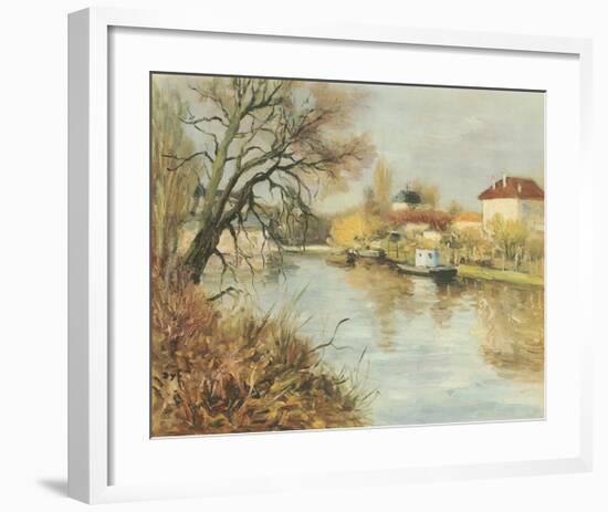 By The Towpath-Marcel Dyf-Framed Premium Giclee Print
