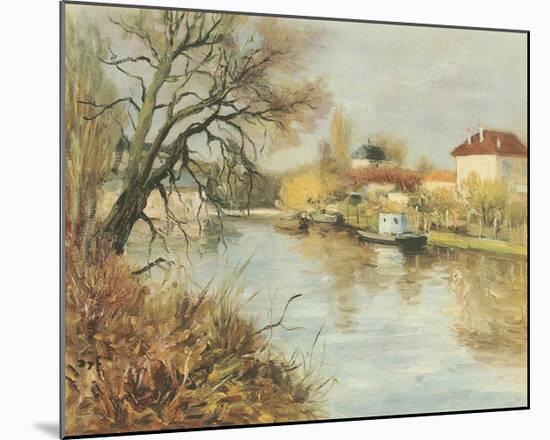 By The Towpath-Marcel Dyf-Mounted Premium Giclee Print