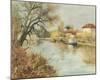 By The Towpath-Marcel Dyf-Mounted Premium Giclee Print