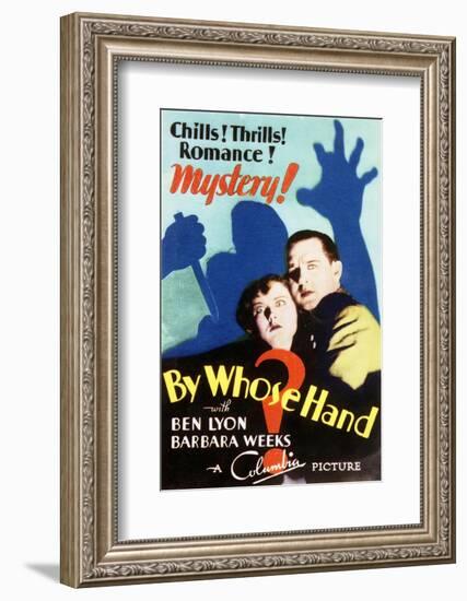 By Whose Hand? - Movie Poster Reproduction-null-Framed Photo