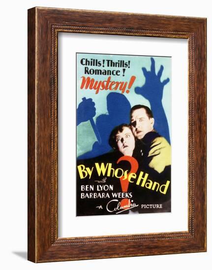 By Whose Hand? - Movie Poster Reproduction-null-Framed Photo