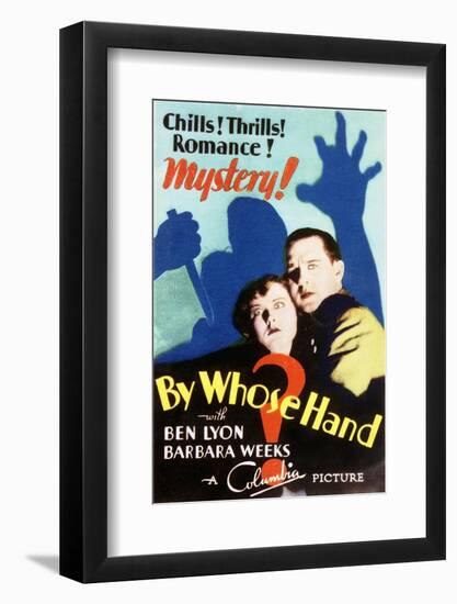 By Whose Hand? - Movie Poster Reproduction-null-Framed Photo