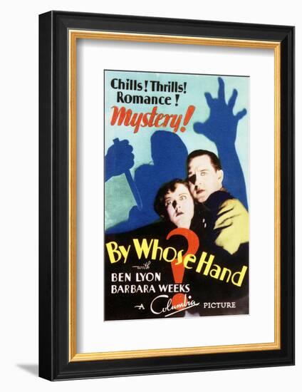 By Whose Hand? - Movie Poster Reproduction-null-Framed Photo