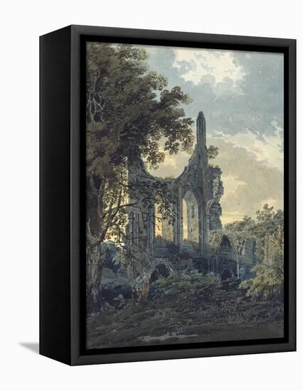 Byland Abbey, Yorkshire, C.1793 (Watercolour Touched with Black Ink over Indications in Graphite)-Thomas Girtin-Framed Premier Image Canvas