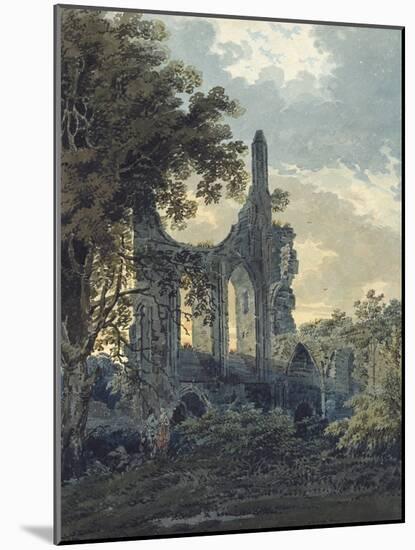 Byland Abbey, Yorkshire, C.1793 (Watercolour Touched with Black Ink over Indications in Graphite)-Thomas Girtin-Mounted Giclee Print