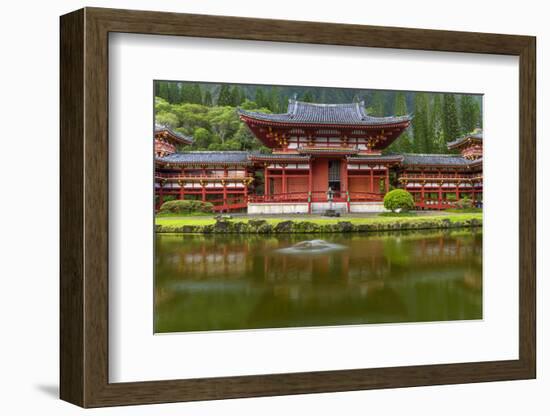 Byodo-In Buddhist Temple, Kaneohe, Oahu, Hawaii, USA-Charles Crust-Framed Photographic Print