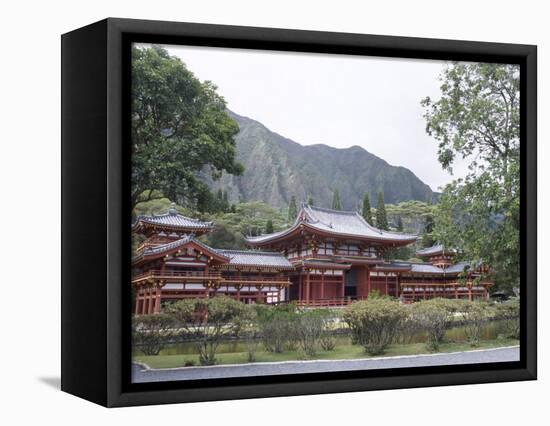 Byodo-In Temple, Buddhist Shrine on Windward Coast, Oahu, Hawaiian Islands-Alison Wright-Framed Premier Image Canvas