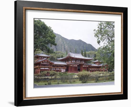 Byodo-In Temple, Buddhist Shrine on Windward Coast, Oahu, Hawaiian Islands-Alison Wright-Framed Photographic Print