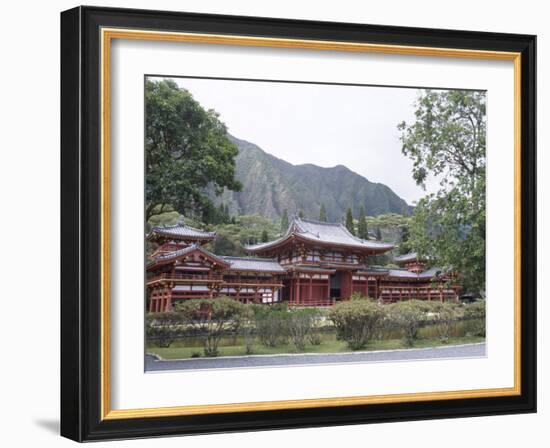 Byodo-In Temple, Buddhist Shrine on Windward Coast, Oahu, Hawaiian Islands-Alison Wright-Framed Photographic Print