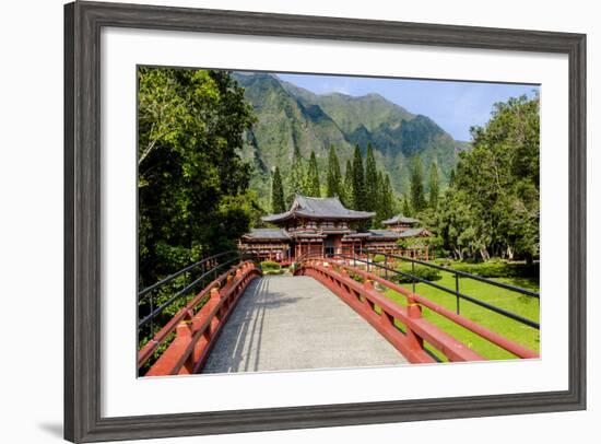 Byodo-In Temple, Valley of the Temples, Kaneohe, Oahu, Hawaii, United States of America, Pacific-Michael DeFreitas-Framed Photographic Print