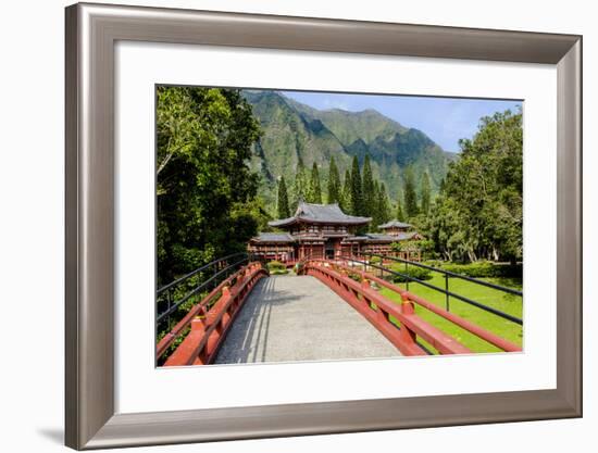 Byodo-In Temple, Valley of the Temples, Kaneohe, Oahu, Hawaii, United States of America, Pacific-Michael DeFreitas-Framed Photographic Print