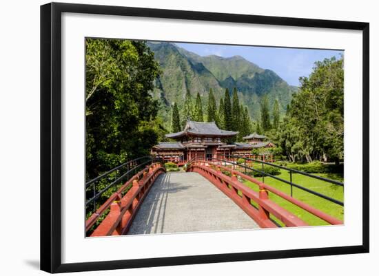 Byodo-In Temple, Valley of the Temples, Kaneohe, Oahu, Hawaii, United States of America, Pacific-Michael DeFreitas-Framed Photographic Print