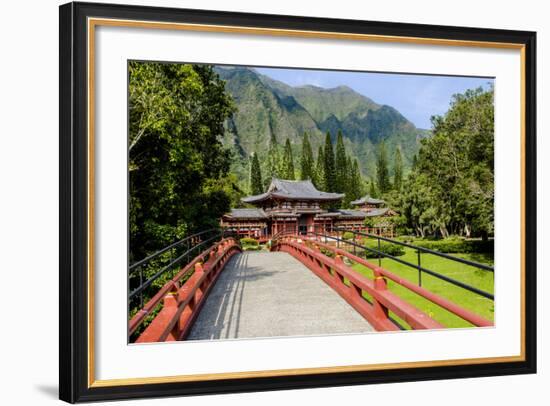 Byodo-In Temple, Valley of the Temples, Kaneohe, Oahu, Hawaii, United States of America, Pacific-Michael DeFreitas-Framed Photographic Print