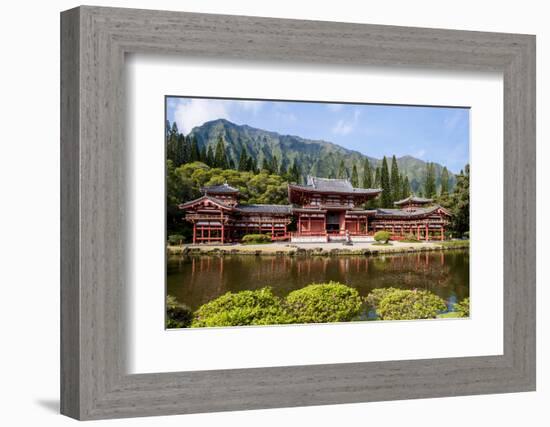 Byodo-In Temple, Valley of the Temples, Kaneohe, Oahu, Hawaii, United States of America, Pacific-Michael DeFreitas-Framed Photographic Print