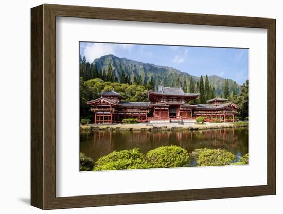 Byodo-In Temple, Valley of the Temples, Kaneohe, Oahu, Hawaii, United States of America, Pacific-Michael DeFreitas-Framed Photographic Print