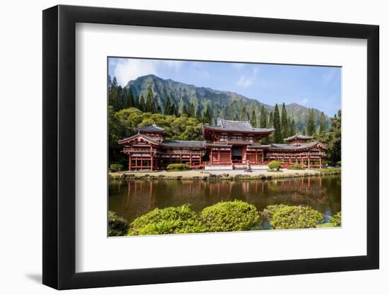 Byodo-In Temple, Valley of the Temples, Kaneohe, Oahu, Hawaii, United States of America, Pacific-Michael DeFreitas-Framed Photographic Print