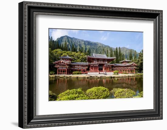 Byodo-In Temple, Valley of the Temples, Kaneohe, Oahu, Hawaii, United States of America, Pacific-Michael DeFreitas-Framed Photographic Print