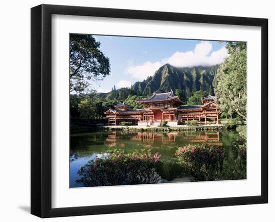 Byodo-In Temple, Windward, Oahu, Hawaiian Islands, USA-null-Framed Photographic Print