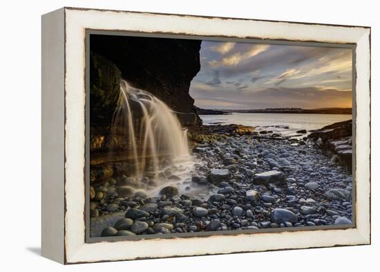 Byrne's Cove, Kilkee, County Clare, Munster, Republic of Ireland, Europe-Carsten Krieger-Framed Premier Image Canvas