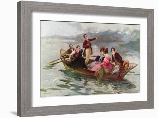 Byron and Shelley on the Lake of Geneva-Vicente De Paredes-Framed Giclee Print