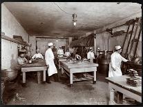 Cooks Working in the Kitchen of the Waldorf Astoria Hotel at 34th Street an-Byron Company-Giclee Print