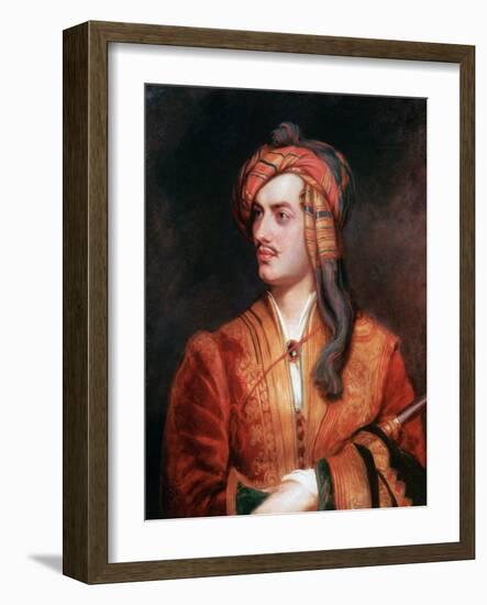 Byron of Rochdale in Albanian Dress, 1813-Thomas Phillips-Framed Giclee Print