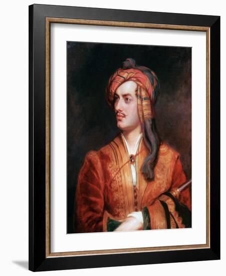 Byron of Rochdale in Albanian Dress, 1813-Thomas Phillips-Framed Giclee Print