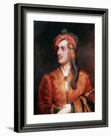 Byron of Rochdale in Albanian Dress, 1813-Thomas Phillips-Framed Giclee Print