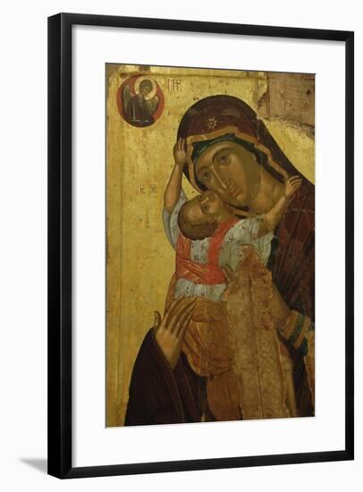 Byzantine Art. Greece. Icon with the Virgin of Tenderness (Kaardiotissa)-null-Framed Giclee Print