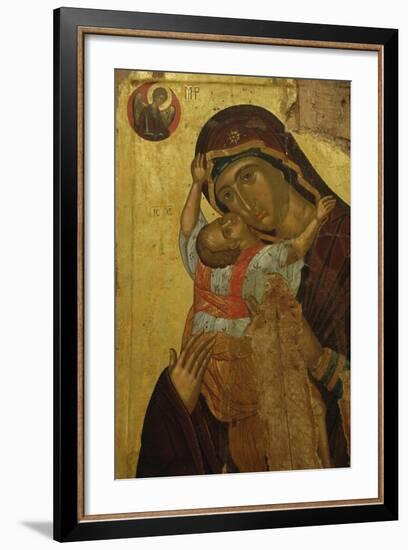 Byzantine Art. Greece. Icon with the Virgin of Tenderness (Kaardiotissa)-null-Framed Giclee Print