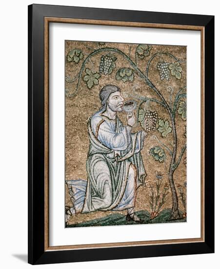 Byzantine Art, Noah Drinking Wine Mosaic, Baptistery of St. Mark's Basilica, Venice, Italy-Prisma-Framed Photographic Print