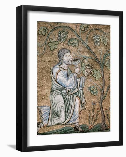 Byzantine Art, Noah Drinking Wine Mosaic, Baptistery of St. Mark's Basilica, Venice, Italy-Prisma-Framed Photographic Print
