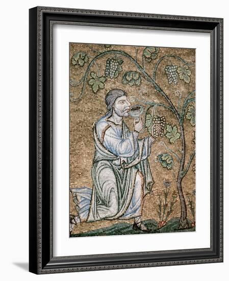 Byzantine Art, Noah Drinking Wine Mosaic, Baptistery of St. Mark's Basilica, Venice, Italy-Prisma-Framed Photographic Print