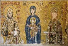 Comnenus Mosaic Depicting Madonna and Child, Hagia Sophia, Turkey. (Mosaic)-Byzantine-Giclee Print