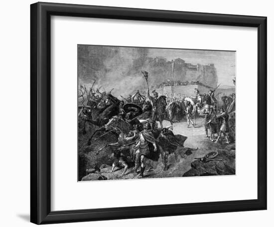 Byzantine General Belisarius Entering Rome after Defeating the Visigoths-null-Framed Photographic Print