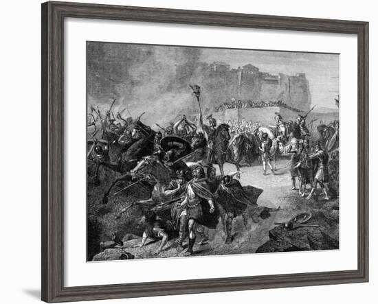 Byzantine General Belisarius Entering Rome after Defeating the Visigoths-null-Framed Photographic Print