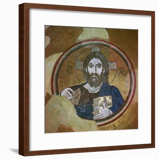 Byzantine mosaic of Christ Pantocrator. Artist: Unknown-Unknown-Framed Giclee Print