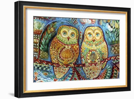 Byzantine Owls-Oxana Zaika-Framed Giclee Print