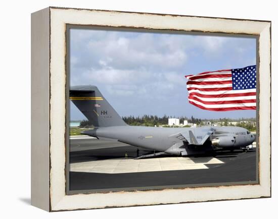 C-17 Globemaster III Sits on the Flightline at Wake Island-Stocktrek Images-Framed Premier Image Canvas