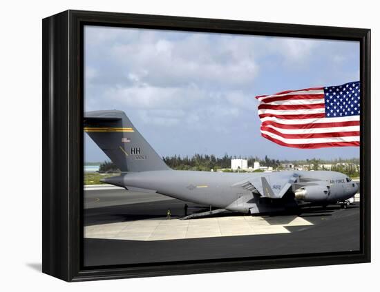 C-17 Globemaster III Sits on the Flightline at Wake Island-Stocktrek Images-Framed Premier Image Canvas