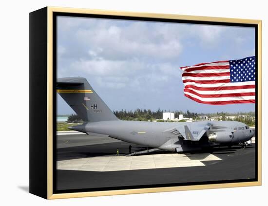 C-17 Globemaster III Sits on the Flightline at Wake Island-Stocktrek Images-Framed Premier Image Canvas