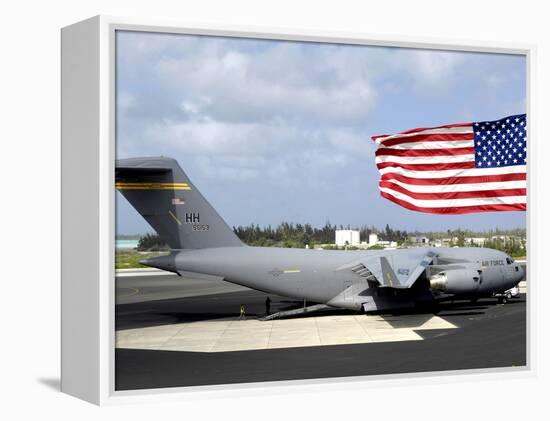 C-17 Globemaster III Sits on the Flightline at Wake Island-Stocktrek Images-Framed Premier Image Canvas