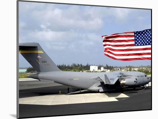 C-17 Globemaster III Sits on the Flightline at Wake Island-Stocktrek Images-Mounted Photographic Print