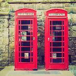 Vintage Look London Telephone Box-c_73-Mounted Photographic Print