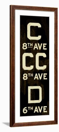 C 8th Weathered Sign-null-Framed Art Print