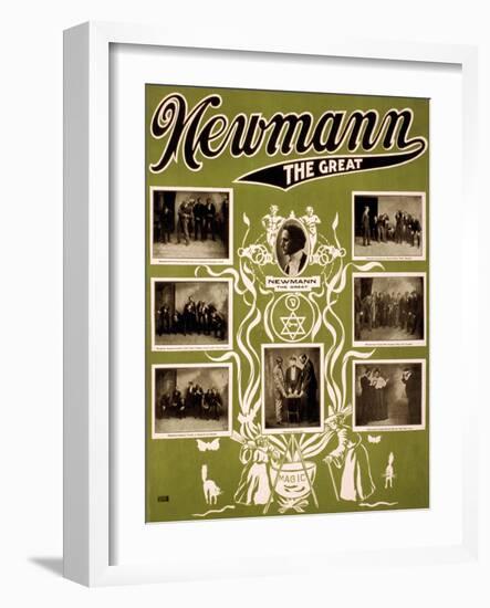 C.A. George Newmann, American Hypnotist-Science Source-Framed Giclee Print